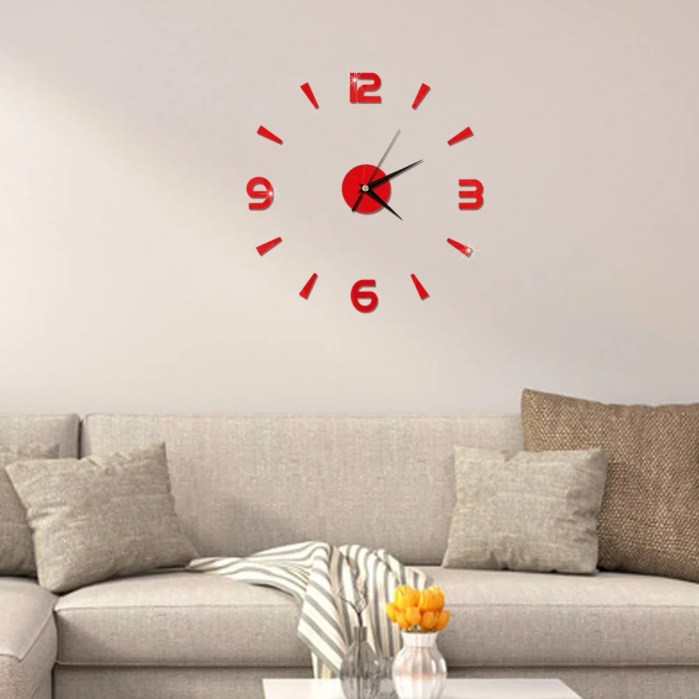 

2021 New 3D Wall Clock Mirror Wall Stickers Fashion Living Room Quartz Watch DIY Home Decoration Clocks Sticker reloj de pared
