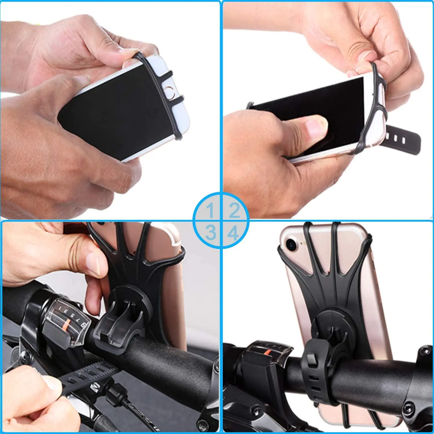 Аксессуары для детской коляски силиконовый держатель телефона Универсальный