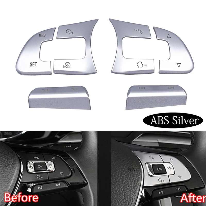 6 шт. Автомобильный руль мультимедийная ручка кнопка переключатель рамка крышка