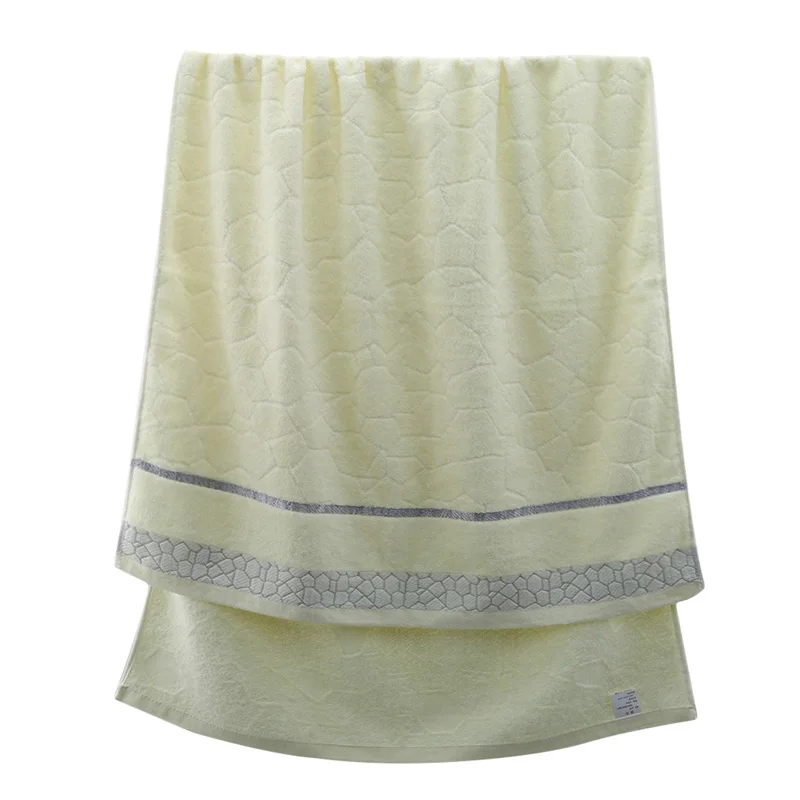 

Fashion Cotton Adults Thicken Soft Swimming Towel Shower Jacquard Swimming Beach Bath Towel Pink Blue Yellow 3 Colors