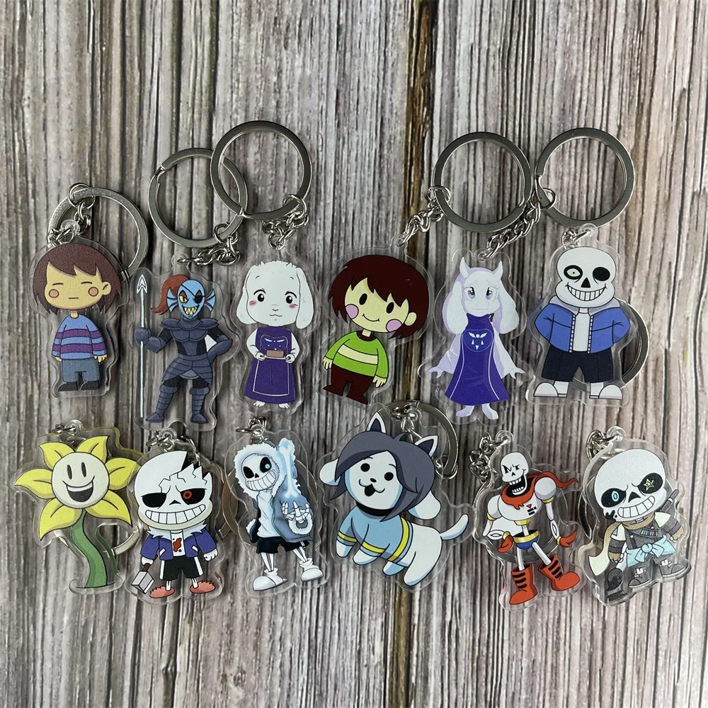 Брелок для ключей с подвеской в виде игры Undertale Косплей фриск Чара ториэль Санс