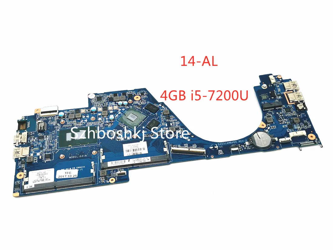 

DAG31AMB6D0 903710-601 для HP TPN-Q171 14-AL материнская плата Latop 903710-001 903710-501 с процессором i5-7200U 940MX 4 ГБ 100% полностью протестирован