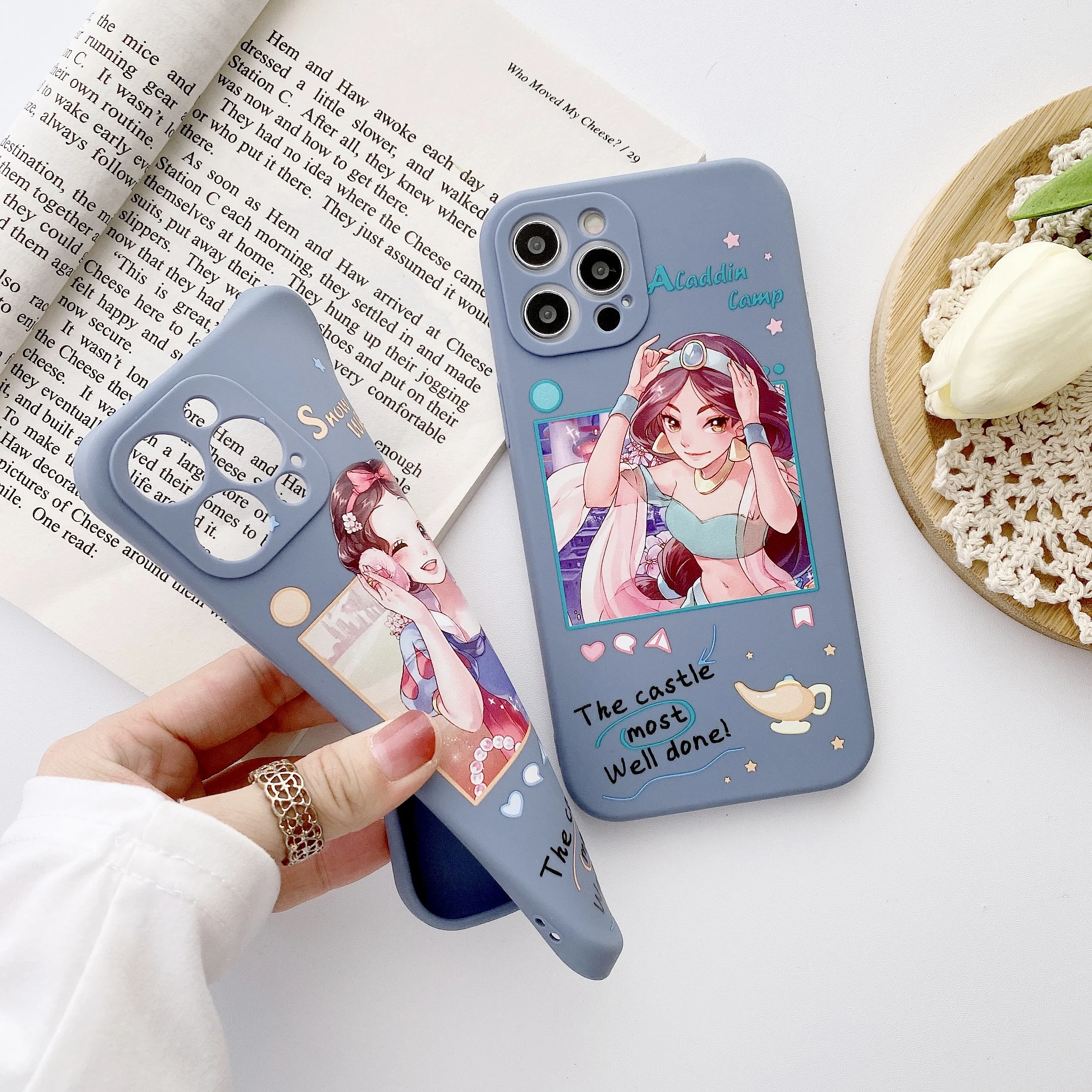 

Cartoon Princess Illustration for iphone 12mini 11promax case apple 11x r x s Max creative 8Plus Se2 Lens Protection Female Soft