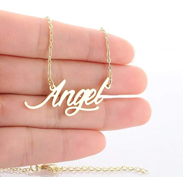 Ангел ожерелье имя ожерелье из нержавеющей стали милый ангел ожерелье девушка ювелирные изделия подарок FCN233
