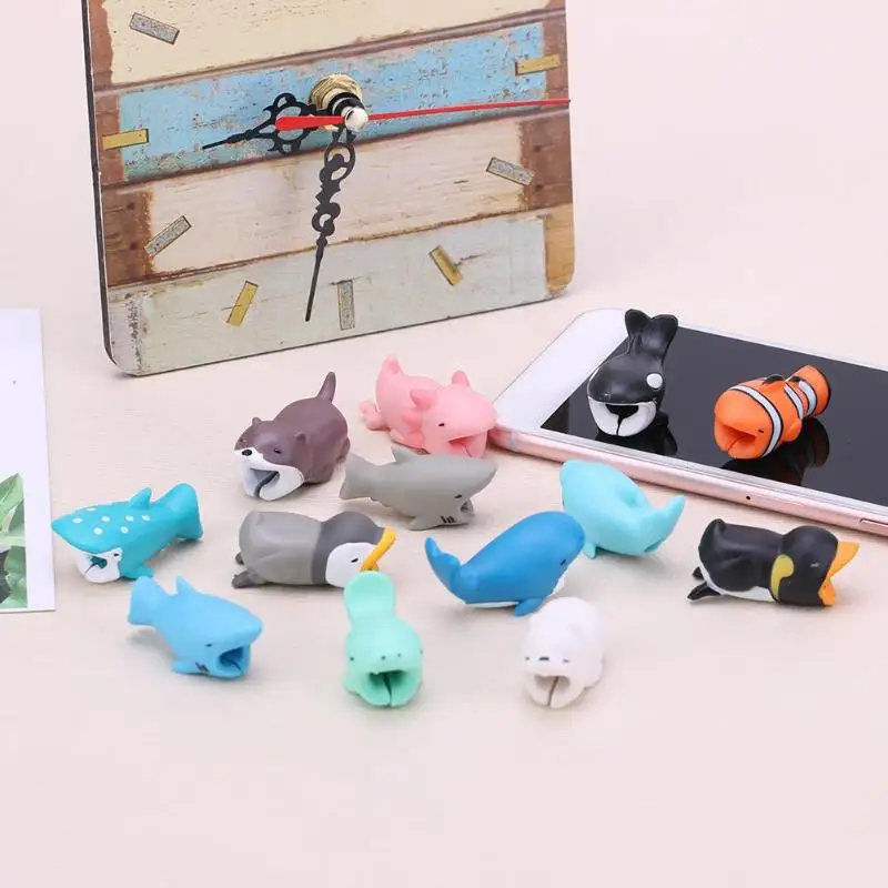 PVC Cable Protector Winder Cute Cartoon Animal Style Shape Bite Anti Break Data Cord Wire Protective Cover | Дом и сад