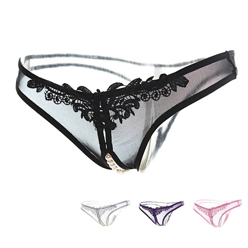 Дикие жемчужные массажные стринги с низкой талией трусики для женщин кружевное