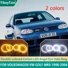 SMD хлопковая светодиодная подсветка Switchback Angel Eye Halo Ring DRL Kit для Volkswagen VW Golf Mk4 1998-2004 аксессуары