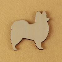 dog shape mascot laser cut christmas decorations silhouette blank unpainted 25 pieces wooden shape 0778