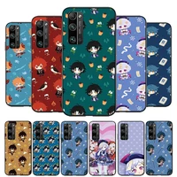 genshin impact anime cute for huawei honor 50 30 20 10 v30 v20 x10 10x lite pro 5g tpu silicone soft black phone case cover