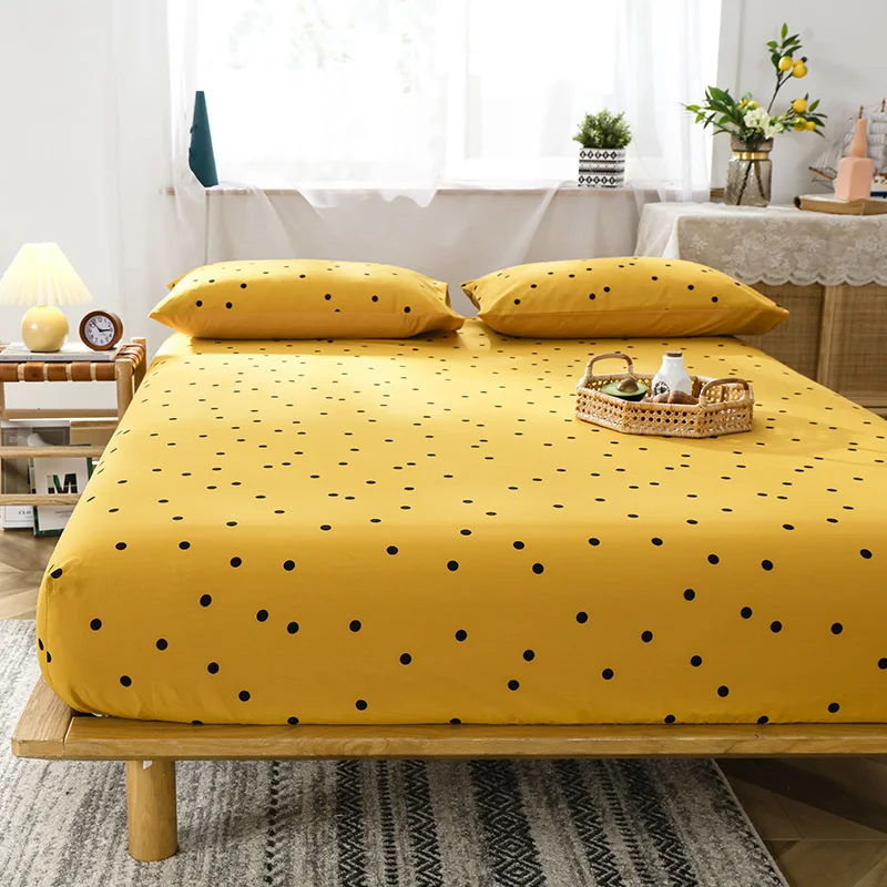 Постельное белье из 100% промытого хлопка простыня с эластичными лентами