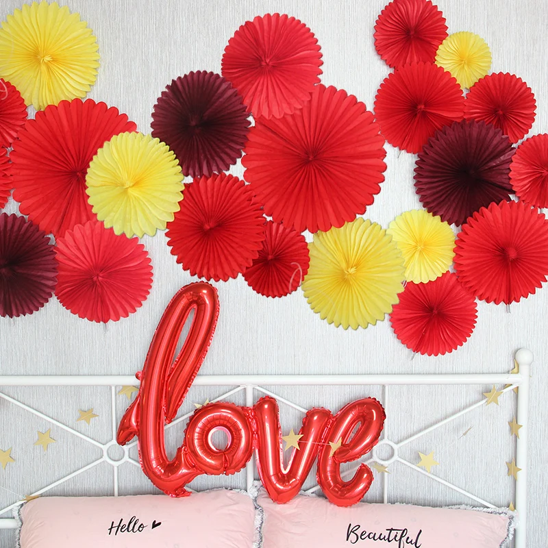 6 дюймов 15 см вентиляторы из салфетки подвесные цветочные бумажные поделки