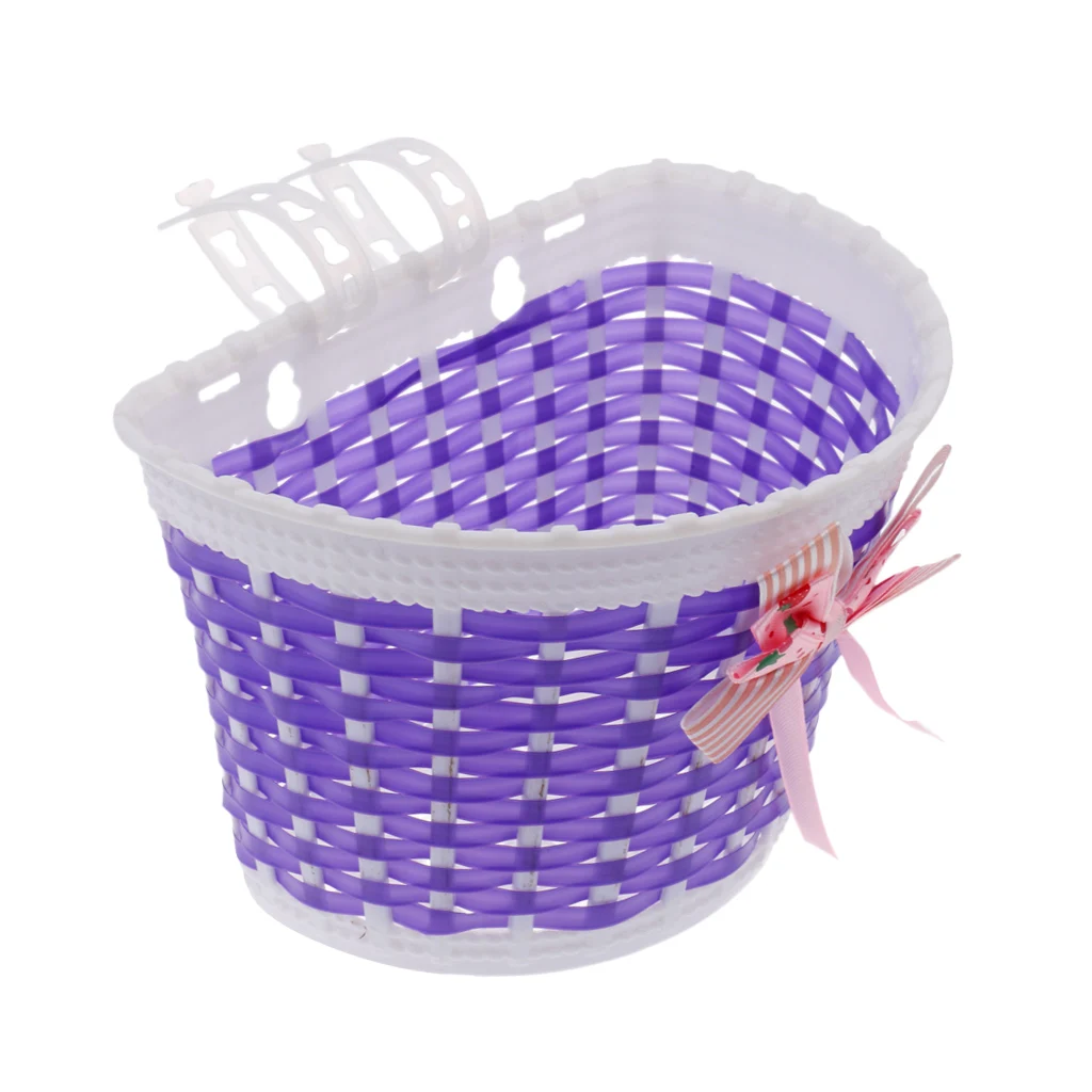 2 шт. детская велосипедная корзина с бантом съемная сумка для покупок девочек |