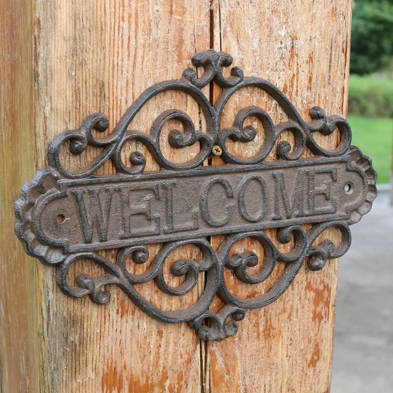 Винтажный полый декор для стен чугунная табличка знаки Европейский ретро стиль