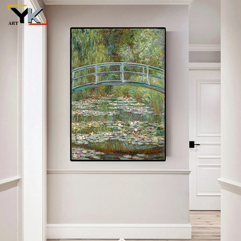 Картина Клод Моне ВОДНЫЕ ЛИЛИИ холст настенная живопись Печатный домашний декор