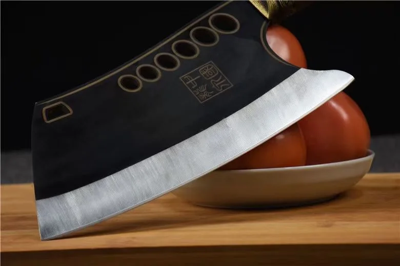 

Handmade Sharp Meat Cleaver with Hole Chinese Chef Kitchen Knives Vegetable Cutter Slicing Knife Can Cut bones