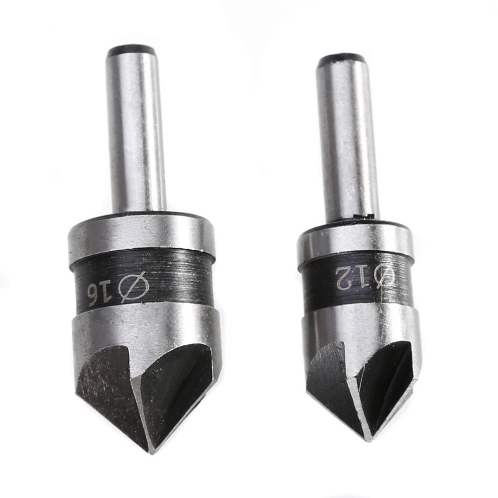 2 шт./компл. HSS 1/4 "Круглый хвостовик 5 Флейта Зенковки сверло 82 градусов точечный