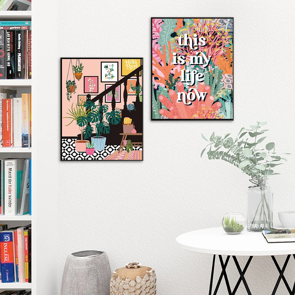 Тексты художественная стена с цитатой Картина на холсте Цветочная корона