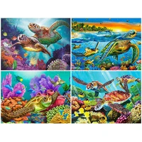 diy 5d full diamond embroidery animal mosaic diamond painting marine turtle handmade art furniture decoration hobby gifts