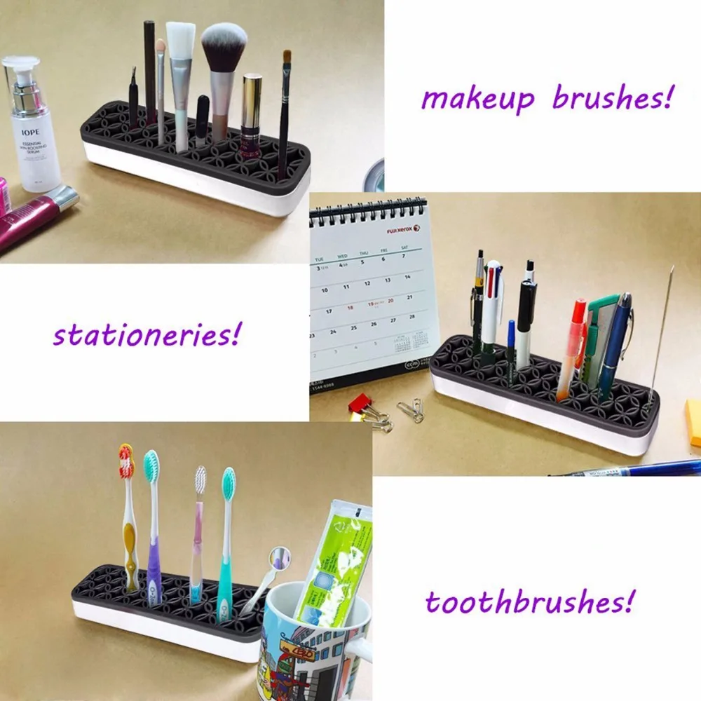 Органайзер для кистей макияжа силиконовый в форме лепестка | Красота и здоровье