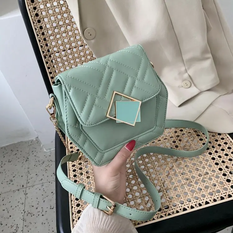 

Summer women's bag 2020 new geometric bag rhombus chain fashion one-shoulder messenger bag