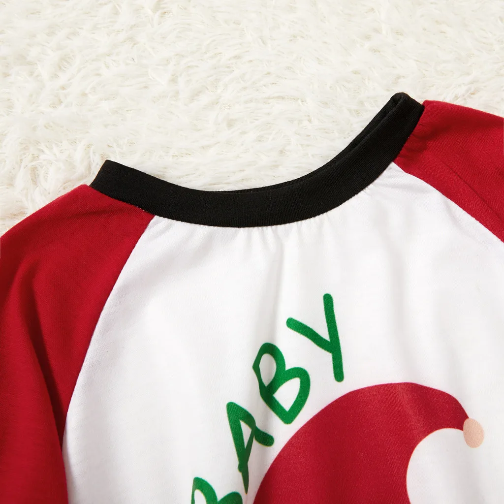 Рождественский человек папа топ с буквенным принтом + штаны в полоску