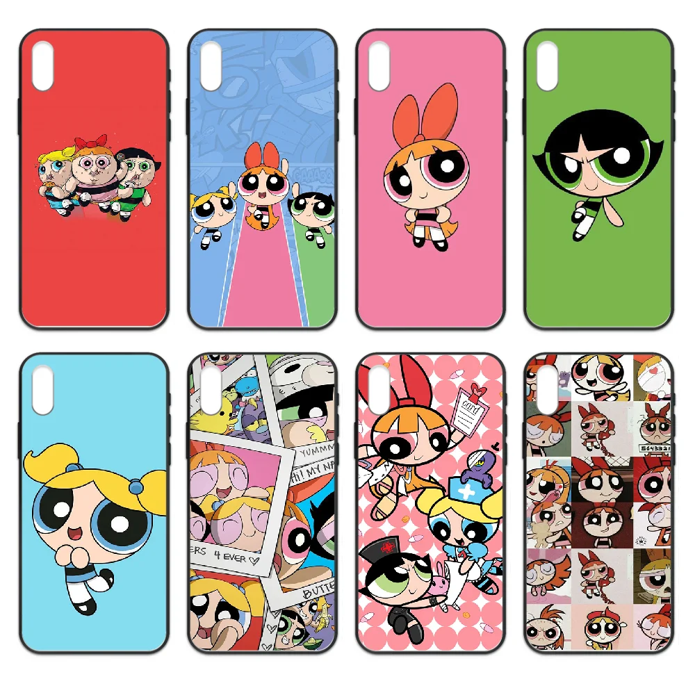 Чехол для телефона с изображением Супермена Powerpuff Girl корпус iphone 4 4s 5 5S SE 5C 6 6S 7 8 plus X
