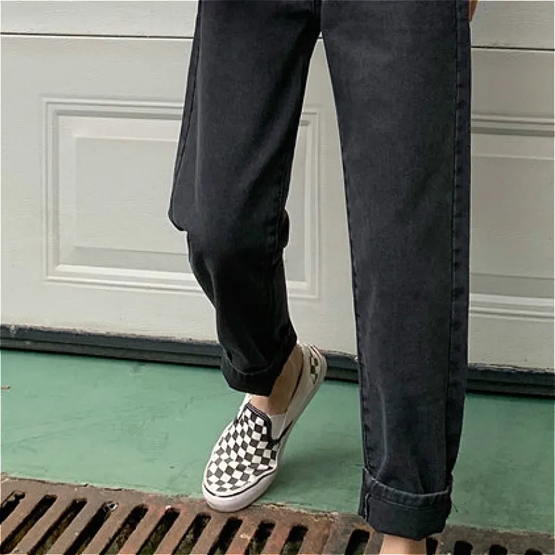 

Jeans Women All-match Ins Vintage Washed Daily 3 Colors New College Straight Popular Stylish Ulzzang Lady Trousers Street Denim