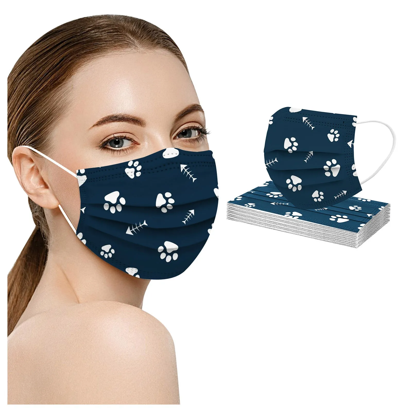 

In stock! 10\100pcs Adult's Tie dye Mask 3Ply Ear Loop Disposable Face Mask Mascarilla Fashion Breathable Adult Mouth Mask