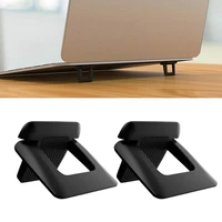 2pc mini portable invisible laptop holder adjustable cooling stand foldable anti slip multifunctional holder for laptop notebook