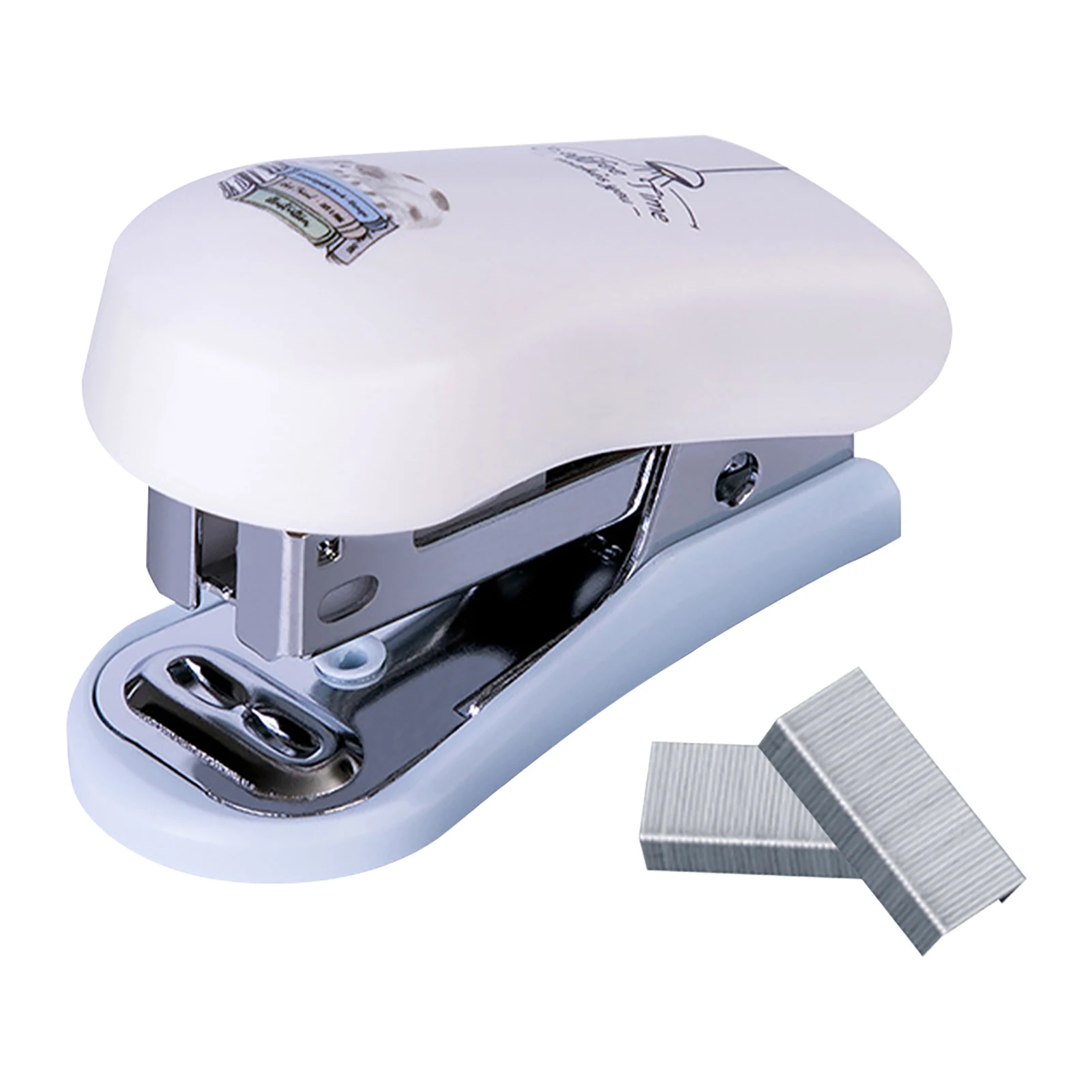 

Durable Mini Stapler Binding Tool With Staples For Student Reusable Business Office Desktop Hand Operated Compact Lightweight