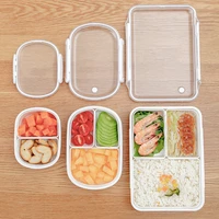 simple bento lunch box plastic containers for food storage microwave travel hiking office school camping kids lanch box