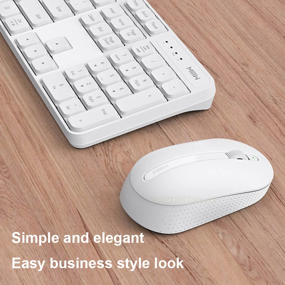 Xiaomi Mijia MIIIW RF 2 4 ГГц Беспроводная Офисная Клавиатура и мышь комплект 104 клавиш для