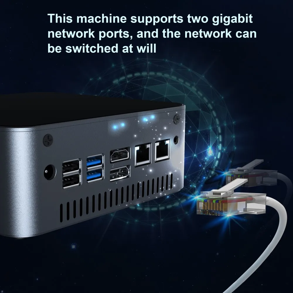 

Mini PC i5 9300H Quad-core Processor with Dual Gigabit Ethernet Ports 128/256G Mini Gaming Desktop PC for Windows 10