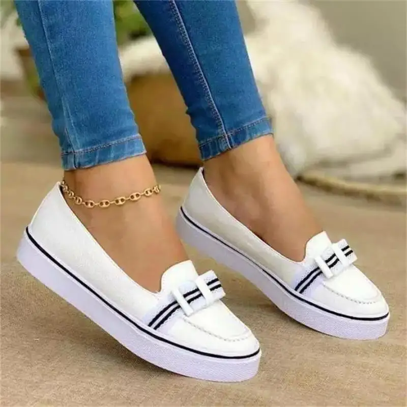 

Women's Shoes Fashion Trend Casual Solid Color PU Stitching Shiny Frosted Classic Lace-up Comfortable All-season Sneakers 7KG139