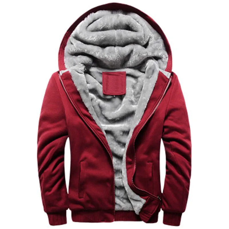 Черные мужские толстовки 2019 зимняя куртка модная Толстая мужская толстовка с