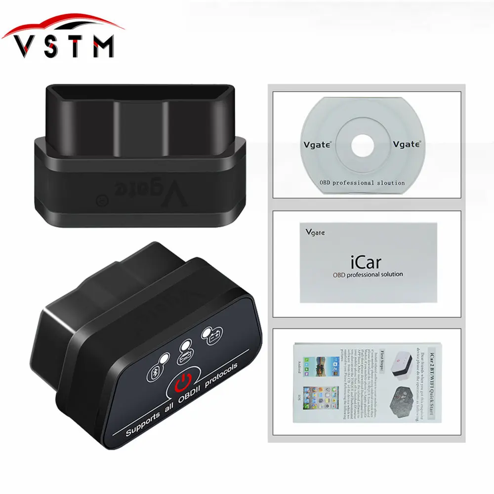 Новое поступление Vgate icar 2 elm 327 obd2 wifi для iPhone iPad Android icar2 elm327 bluetooth Разъем