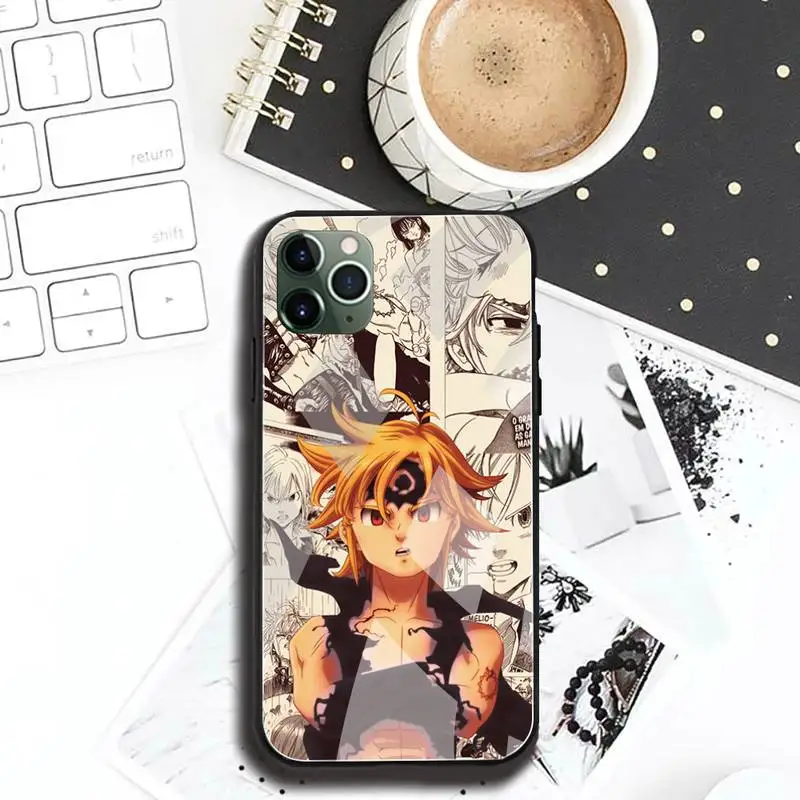Семь Смертных Грехов Meliodas Чехол для телефона с закаленным стеклом для iPhone 13 12 Mini 11 Pro XR XS MAX 8 X 7 Plus SE 2020.