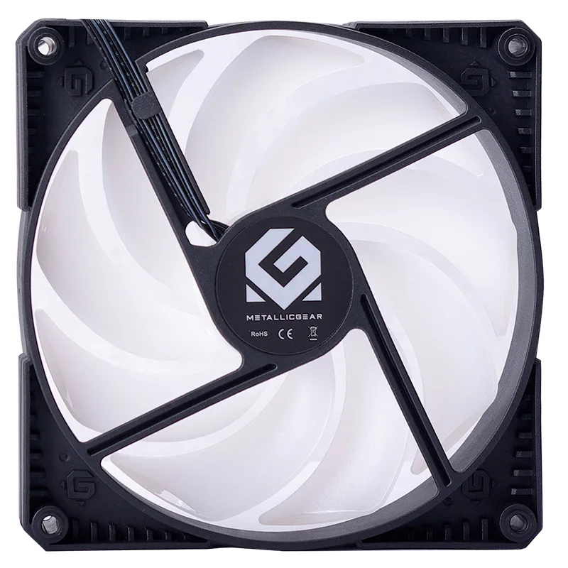 Черный RGB цветной светодиодный Радужный вентилятор 14 см для синхронизации