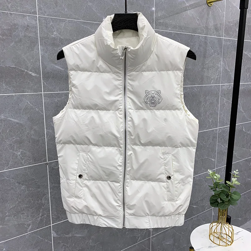 

New 2021 Luxury High Quality Men Tiger Head Bound To Happen Preacher Coats & Jackets / Down Coats Vest Cotton Warm Winter #A289