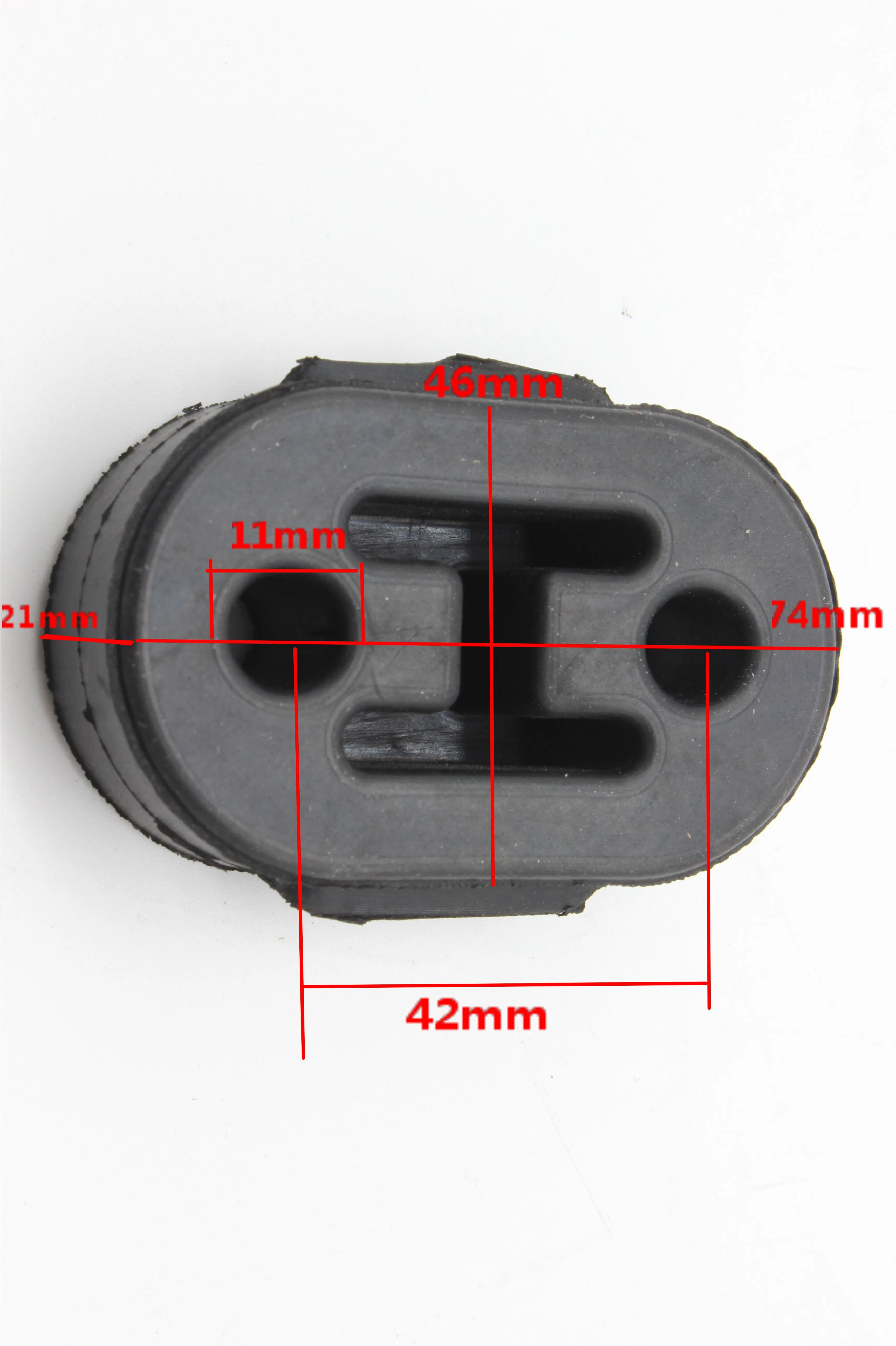 Диаметр 11 мм 2 отверстия Универсальный Автомобильный резиновый выхлопной трубы