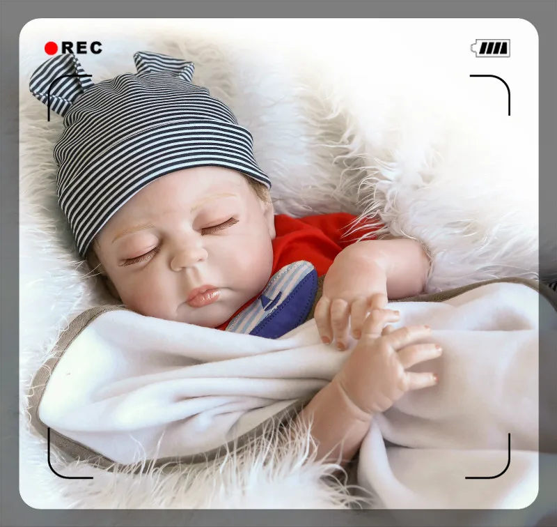 Реалистичная мягкая силиконовая кукла 55 см из винила живая Спящая | Игрушки и