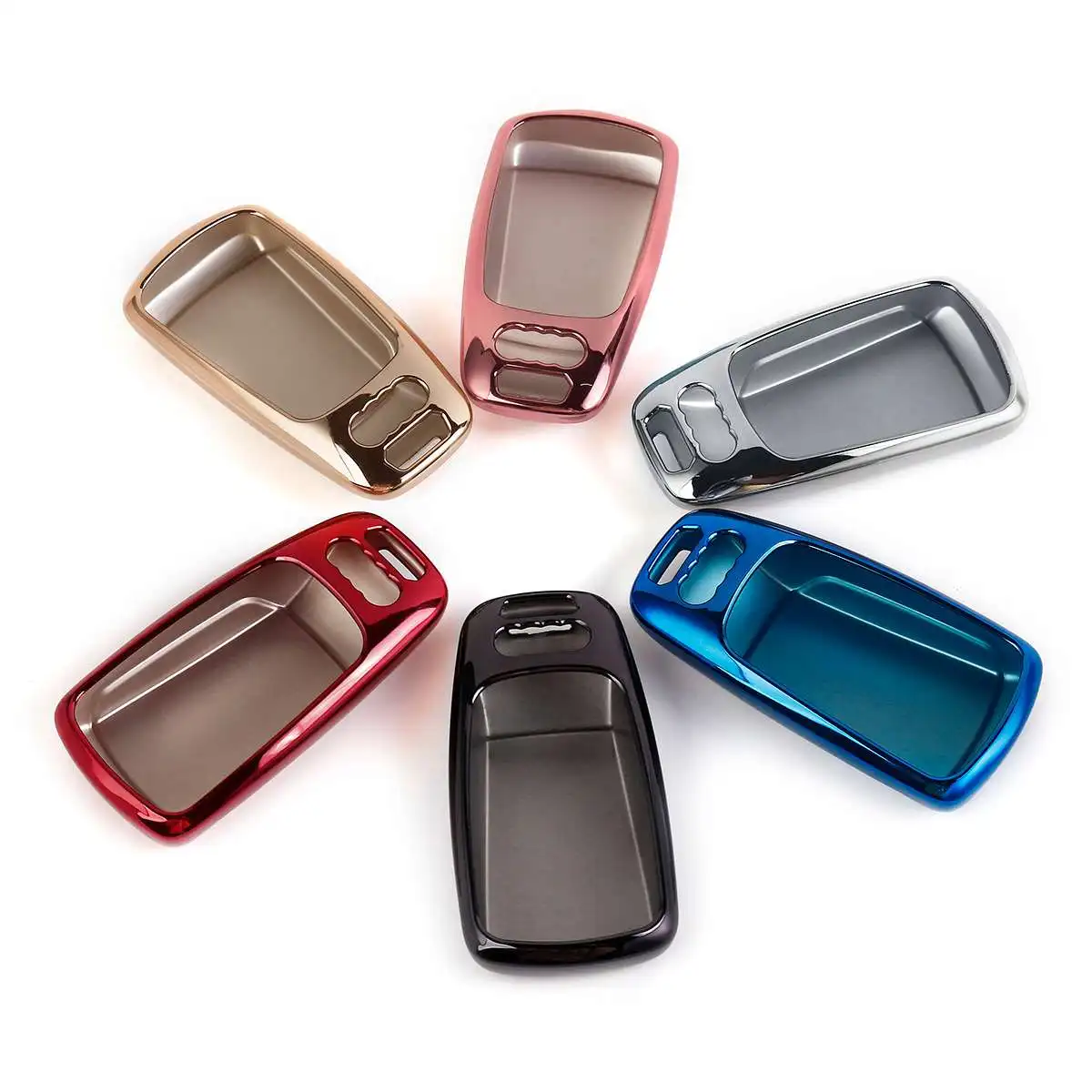 Защитный чехол для автомобильных ключей из ТПУ кожаный AUDI A4 A4L A5 Q5 Q7 TT 2016 2017 брелок