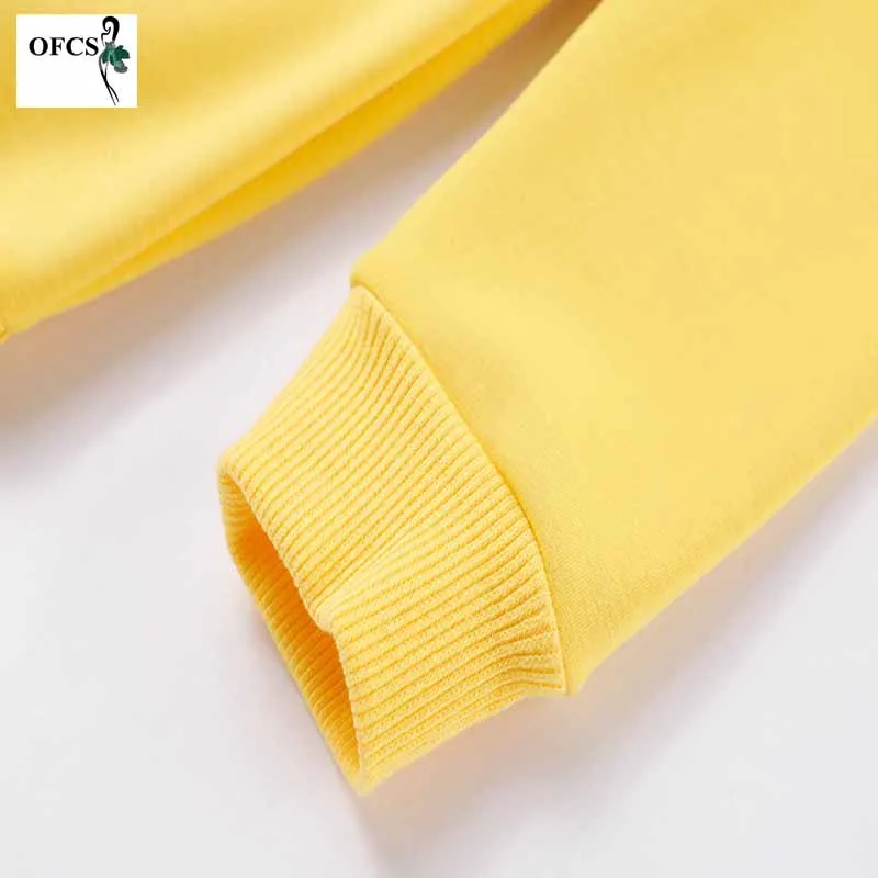 2 шт./компл. детская зимняя толстовка с бархатным утеплителем и брюки на возраст