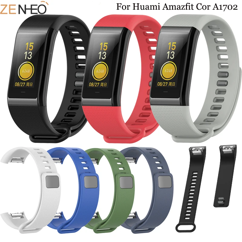 Силиконовый сменный ремешок ZENHEO для Xiaomi Huami Amazfit Cor A1702 версия на английском Band |