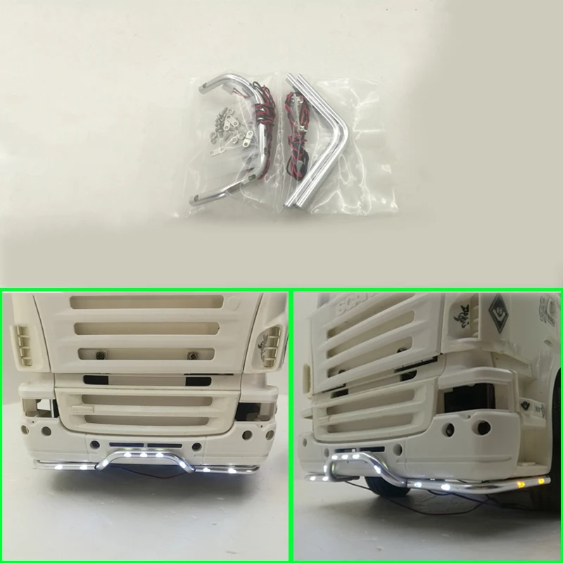 

Металлический ЧПУ передний бампер лампа для 1/14 Tamiya RC грузовик автомобиль SCANIA R730 R470 R620 56323 DIY