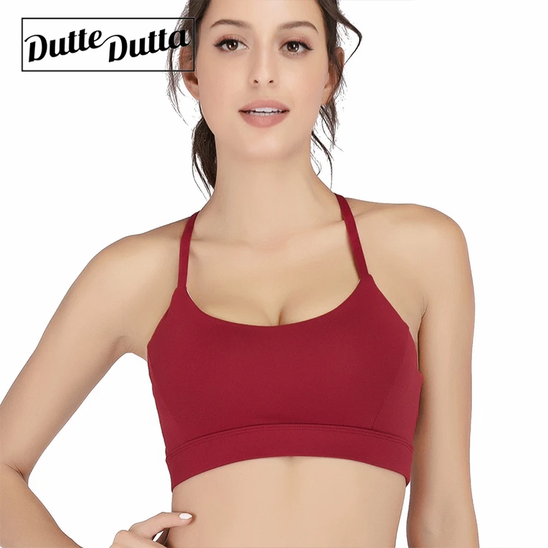 Женский спортивный топ однотонный бюстгальтер бесшовный для фитнеса йоги