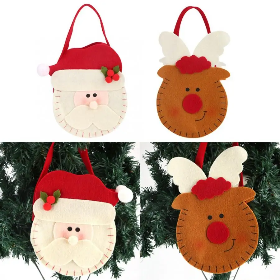 Подарочная конфетная сумка в виде милого Санты Рождественская для детского
