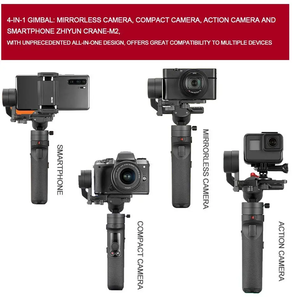 Ручной Стабилизатор Zhiyun 3-осевой Для беззеркальных