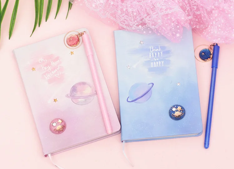 1 Набор Ins красивое волшебное небо пара влюбленных блокнот Вселенная/секретный