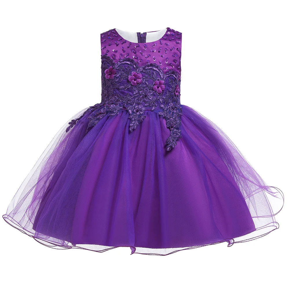 Детское платье для дня рождения в Корейском стиле свадебное с цветочным узором